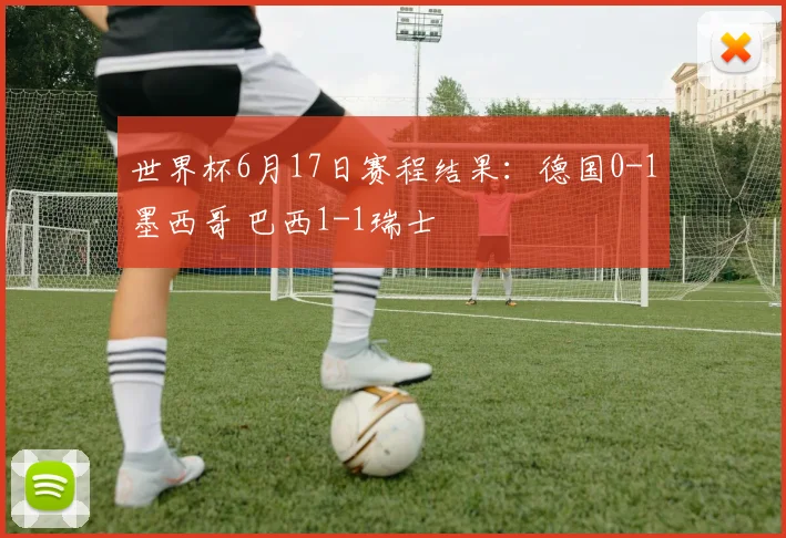 世界杯6月17日赛程结果：德国0-1墨西哥 巴西1-1瑞士